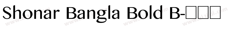 Shonar Bangla Bold B字体转换